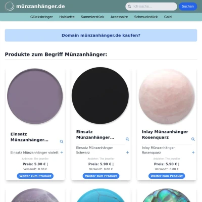 Screenshot münzanhänger.de