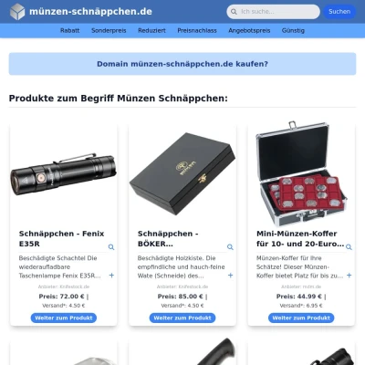 Screenshot münzen-schnäppchen.de