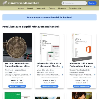 Screenshot münzversandhandel.de