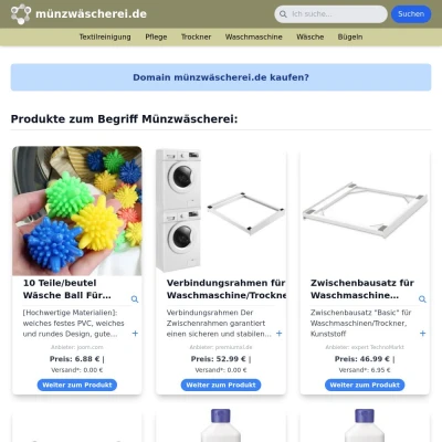 Screenshot münzwäscherei.de
