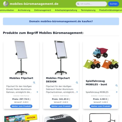 Screenshot mobiles-büromanagement.de