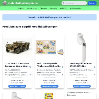 Screenshot mobilitätslösungen.de