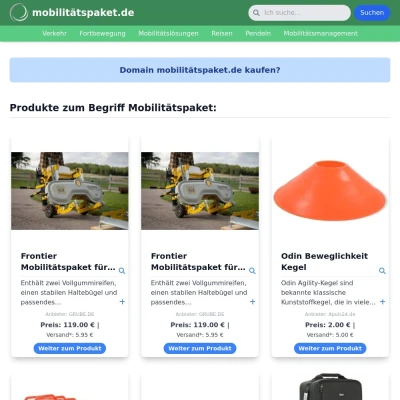 Screenshot mobilitätspaket.de