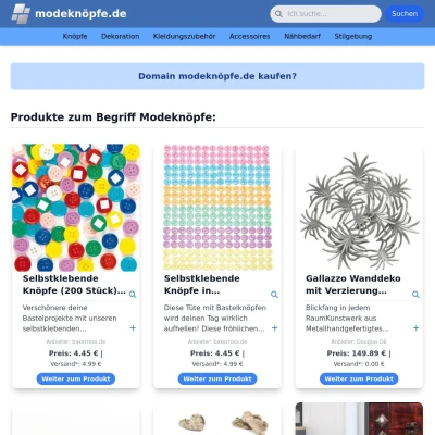 Screenshot modeknöpfe.de
