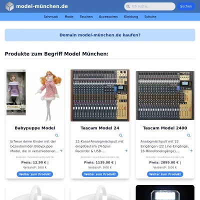 Screenshot model-münchen.de