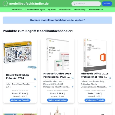 Screenshot modellbaufachhändler.de
