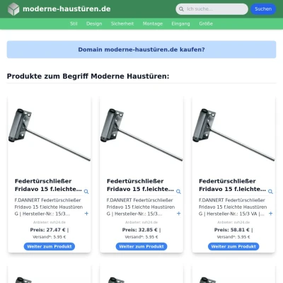 Screenshot moderne-haustüren.de