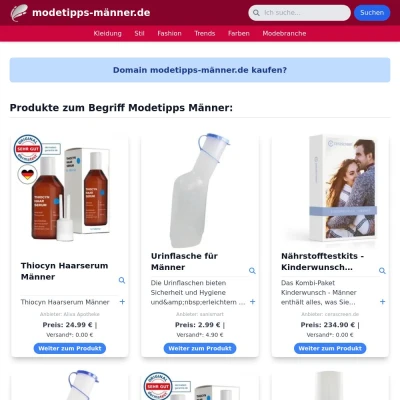 Screenshot modetipps-männer.de