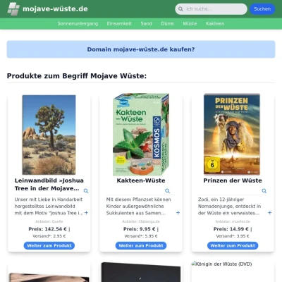 Screenshot mojave-wüste.de