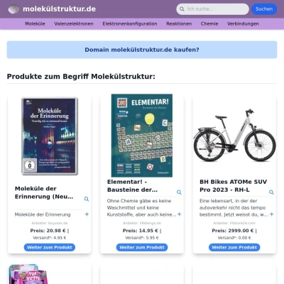 Screenshot molekülstruktur.de