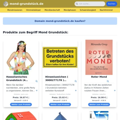 Screenshot mond-grundstück.de