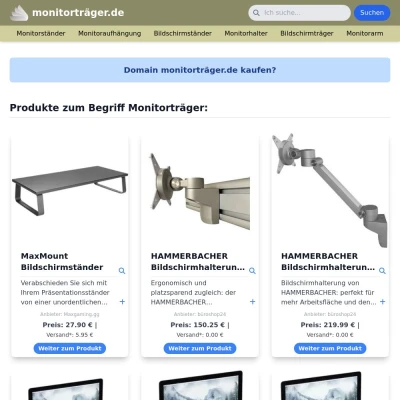 Screenshot monitorträger.de