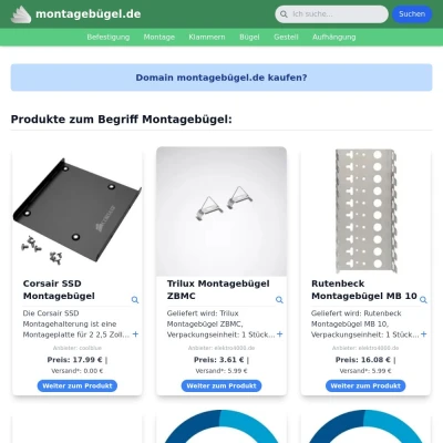 Screenshot montagebügel.de