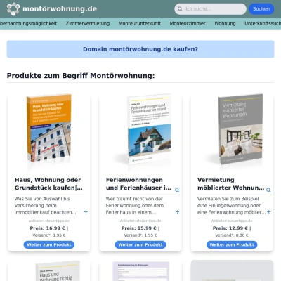 Screenshot montörwohnung.de