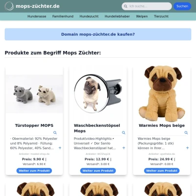 Screenshot mops-züchter.de