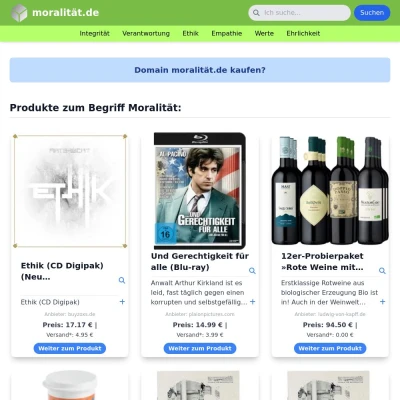 Screenshot moralität.de