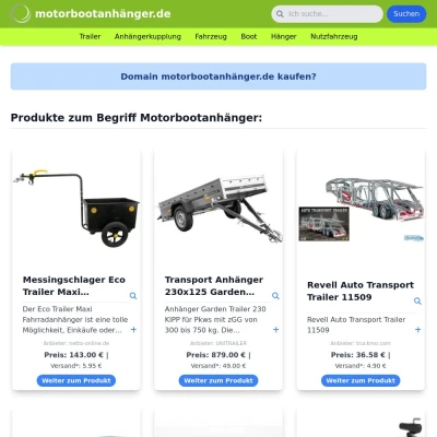 Screenshot motorbootanhänger.de