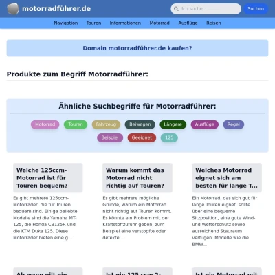 Screenshot motorradführer.de