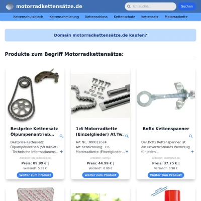 Screenshot motorradkettensätze.de