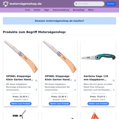 Screenshot motorsägenshop.de