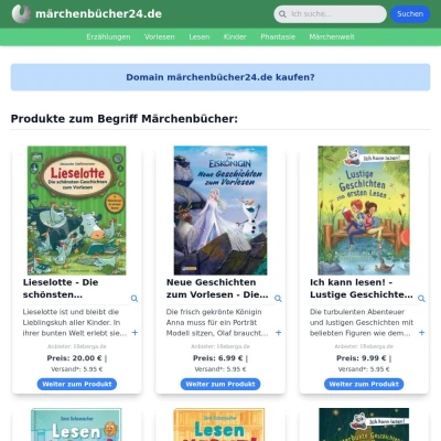 Screenshot märchenbücher24.de