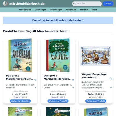 Screenshot märchenbilderbuch.de