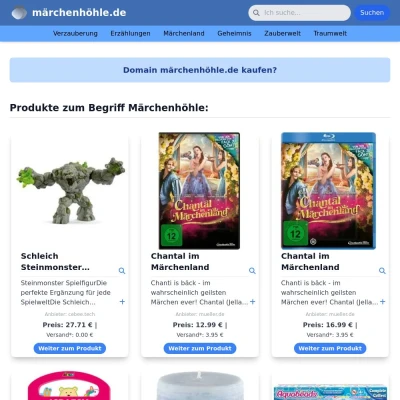 Screenshot märchenhöhle.de