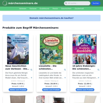 Screenshot märchenseminare.de