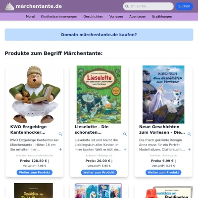 Screenshot märchentante.de