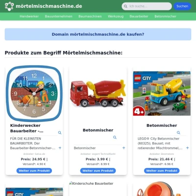 Screenshot mörtelmischmaschine.de