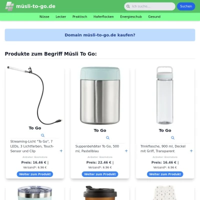 Screenshot müsli-to-go.de