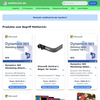 Screenshot mütherich.de
