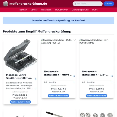 Screenshot muffendruckprüfung.de