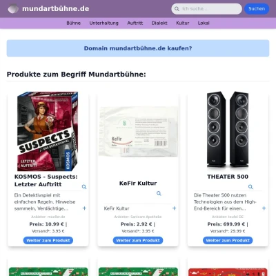 Screenshot mundartbühne.de