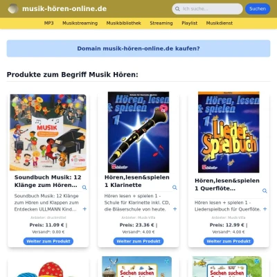 Screenshot musik-hören-online.de