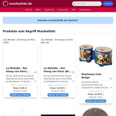 Screenshot musikalität.de