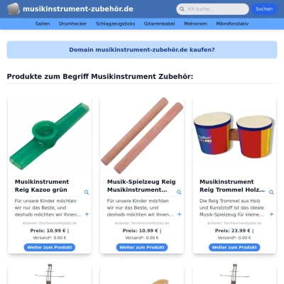 Screenshot musikinstrument-zubehör.de