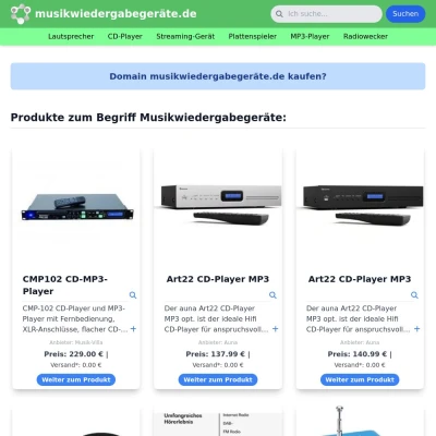 Screenshot musikwiedergabegeräte.de