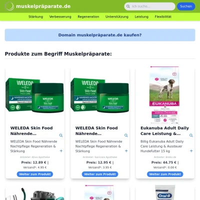 Screenshot muskelpräparate.de