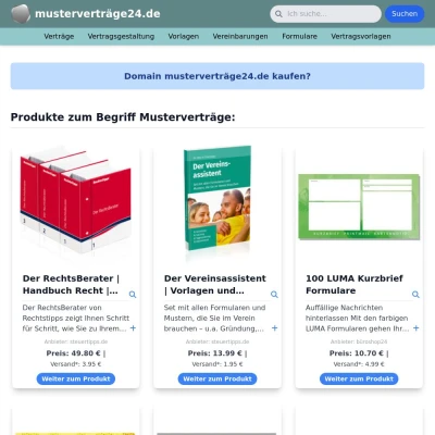 Screenshot musterverträge24.de