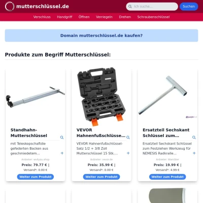 Screenshot mutterschlüssel.de