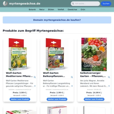 Screenshot myrtengewächse.de