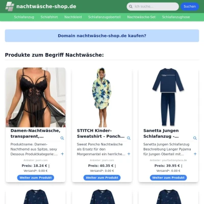 Screenshot nachtwäsche-shop.de