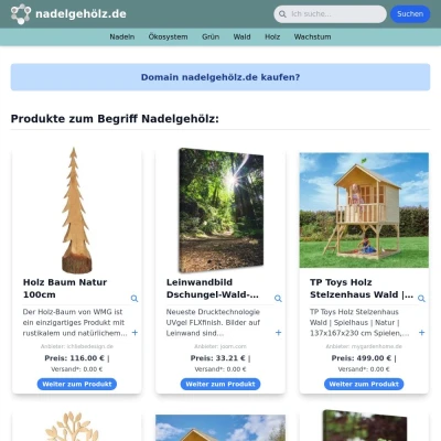 Screenshot nadelgehölz.de