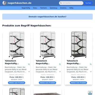 Screenshot nagerhäuschen.de