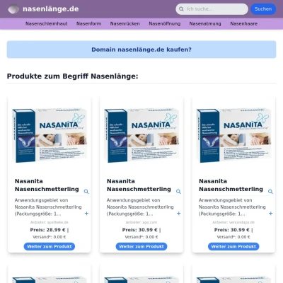 Screenshot nasenlänge.de