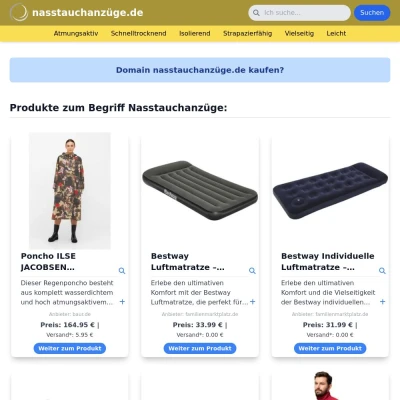 Screenshot nasstauchanzüge.de