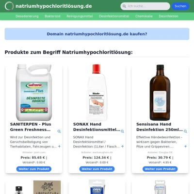 Screenshot natriumhypochloritlösung.de