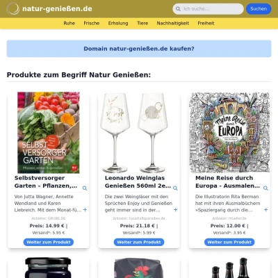 Screenshot natur-genießen.de