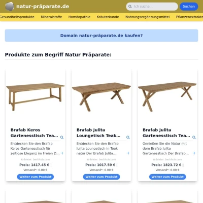 Screenshot natur-präparate.de